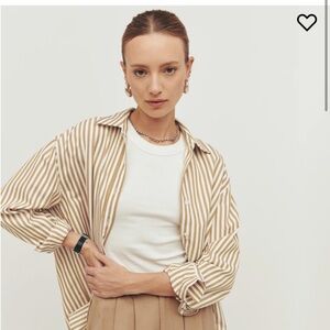 SET Reformation Striped Parker Shirt & matching Shorts